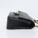 CHANEL Chain Matelasse 23 Shoulder Bag Lamb Skin Black Gold CC Auth 200493SAM-4