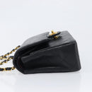 CHANEL Chain Matelasse 23 Shoulder Bag Lamb Skin Black Gold CC Auth 200493SAM-5