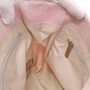 CHANEL New Travel Line Hand Bag Canvas Pink Gold CC Auth 200495-18