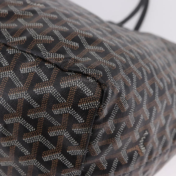 GOYARD Saint Louis GM Tote Bag PVC Canvas Black Auth 200501A