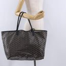 GOYARD Saint Louis GM Tote Bag PVC Canvas Black Auth 200501A-26