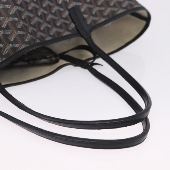 GOYARD Saint Louis GM Tote Bag PVC Canvas Black Auth 200501A