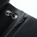 CHANEL Matelasse 30 Chain Shoulder Bag Lamb Skin Black Silver CC Auth 200505SAM-21