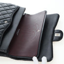 CHANEL Matelasse 30 Chain Shoulder Bag Lamb Skin Black Silver CC Auth 200505SAM-23