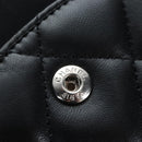 CHANEL Matelasse 30 Chain Shoulder Bag Lamb Skin Black Silver CC Auth 200505SAM-24