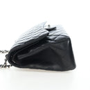 CHANEL Matelasse 30 Chain Shoulder Bag Lamb Skin Black Silver CC Auth 200505SAM-3