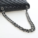 CHANEL Matelasse 30 Chain Shoulder Bag Lamb Skin Black Silver CC Auth 200505SAM-7