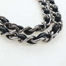 CHANEL Matelasse 30 Chain Shoulder Bag Lamb Skin Black Silver CC Auth 200505SAM-8