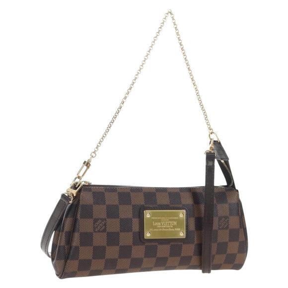 LOUIS VUITTON Damier Ebene Eva Shoulder Bag N55213 LV Auth 200506SAM