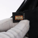 CHANEL Choco Bar Shoulder Bag Lamb Skin Black Gold CC Auth 200511V-22