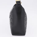 CHANEL Choco Bar Shoulder Bag Lamb Skin Black Gold CC Auth 200511V-4