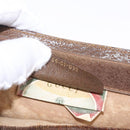 GUCCI GG Supreme Web Sherry Line Clutch Bag PVC Beige Gold 89 01 032 Auth 200512-17
