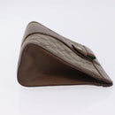 GUCCI GG Supreme Web Sherry Line Clutch Bag PVC Beige Gold 89 01 032 Auth 200512-4