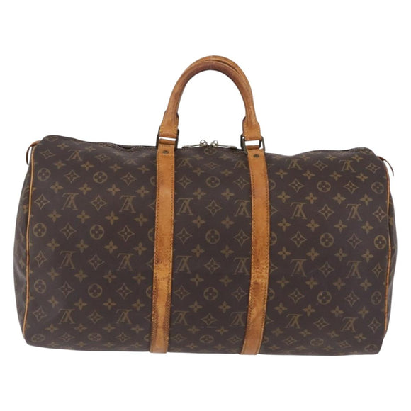 LOUIS VUITTON Monogram Keepall 50 Boston Bag M41426 LV Auth 200517