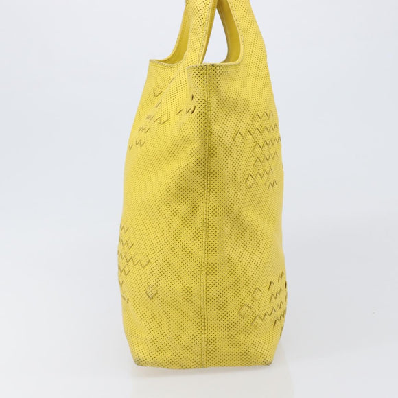 BOTTEGA VENETA INTRECCIATO Hand Bag Leather outlet Yellow 131673 Auth 200524