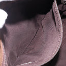 CHANEL Chain Tote Bag Suede Brown CC Auth 200525-20