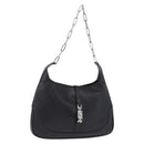 GUCCI Jackie Chain Shoulder Bag Leather Black Silver 001 4015 Auth 200526V-1