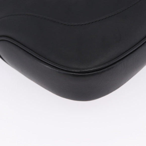 GUCCI Jackie Chain Shoulder Bag Leather Black Silver 001 4015 Auth 200526V