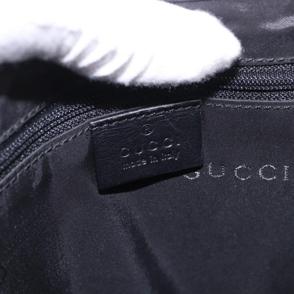 GUCCI Jackie Chain Shoulder Bag Leather Black Silver 001 4015 Auth 200526V