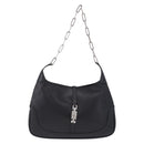 GUCCI Jackie Chain Shoulder Bag Leather Black Silver 001 4015 Auth 200526V-2