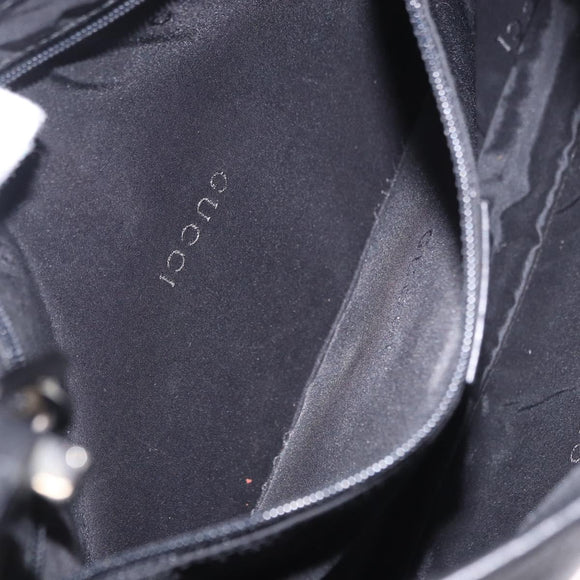 GUCCI Jackie Chain Shoulder Bag Leather Black Silver 001 4015 Auth 200526V