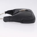 GUCCI Jackie Chain Shoulder Bag Leather Black Silver 001 4015 Auth 200526V-6