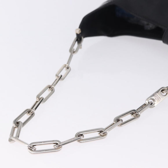 GUCCI Jackie Chain Shoulder Bag Leather Black Silver 001 4015 Auth 200526V