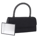 BOTTEGA VENETA INTRECCIATO Hand Bag Nylon Black Silver Auth 200527M-1