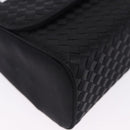 BOTTEGA VENETA INTRECCIATO Hand Bag Nylon Black Silver Auth 200527M-9