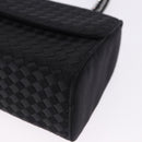 BOTTEGA VENETA INTRECCIATO Hand Bag Nylon Black Silver Auth 200527M-14