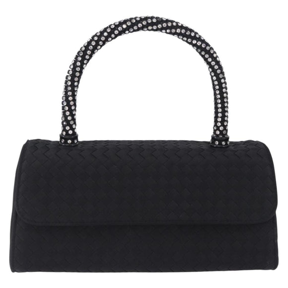 BOTTEGA VENETA INTRECCIATO Hand Bag Nylon Black Silver Auth 200527M