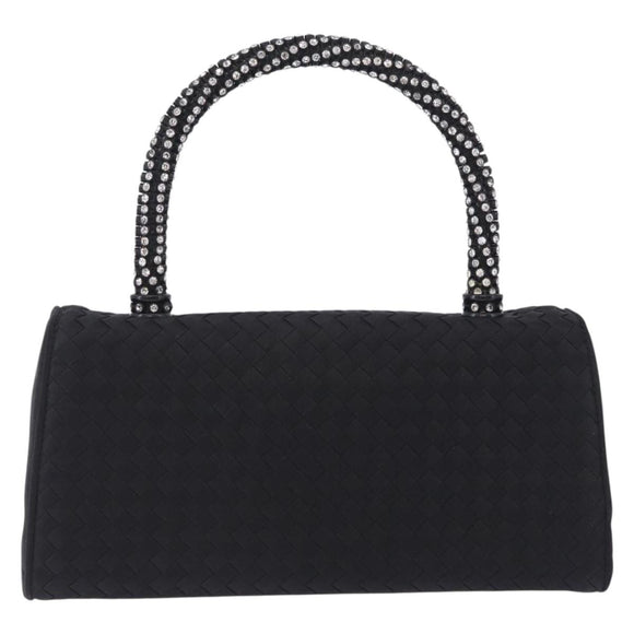 BOTTEGA VENETA INTRECCIATO Hand Bag Nylon Black Silver Auth 200527M