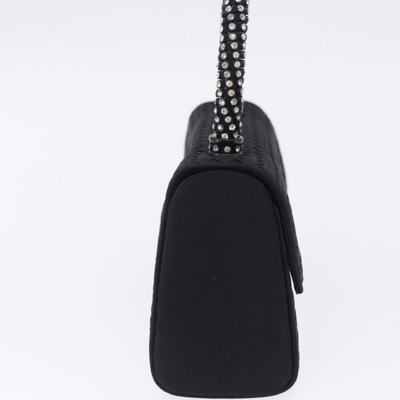 BOTTEGA VENETA INTRECCIATO Hand Bag Nylon Black Silver Auth 200527M