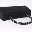 BOTTEGA VENETA INTRECCIATO Hand Bag Nylon Black Silver Auth 200527M-6