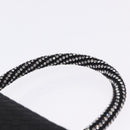 BOTTEGA VENETA INTRECCIATO Hand Bag Nylon Black Silver Auth 200527M-8
