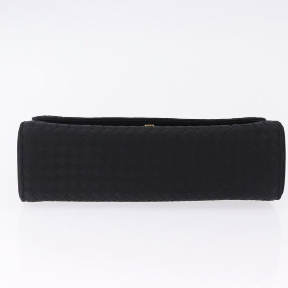 BOTTEGA VENETA INTRECCIATO Hand Bag Nylon Black Silver Auth 200527M