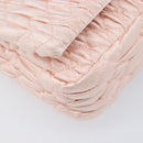 Miu Miu Matelasse Bijoux Chain Shoulder Bag Satin Pink Silver Auth 200528V-12