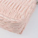 Miu Miu Matelasse Bijoux Chain Shoulder Bag Satin Pink Silver Auth 200528V-13
