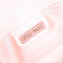 Miu Miu Matelasse Bijoux Chain Shoulder Bag Satin Pink Silver Auth 200528V-18