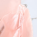 Miu Miu Matelasse Bijoux Chain Shoulder Bag Satin Pink Silver Auth 200528V-20