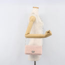 Miu Miu Matelasse Bijoux Chain Shoulder Bag Satin Pink Silver Auth 200528V-23