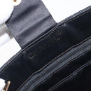 CHANEL Matelasse Chain Shoulder Bag Satin Black Gold CC Auth 200529V-16