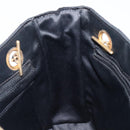CHANEL Matelasse Chain Shoulder Bag Satin Black Gold CC Auth 200529V-19