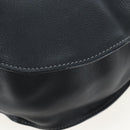 Chloe Marcie Shoulder Bag Leather Black Gold Auth 200530V-14