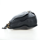Chloe Marcie Shoulder Bag Leather Black Gold Auth 200530V-4