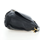 Chloe Marcie Shoulder Bag Leather Black Gold Auth 200530V-5