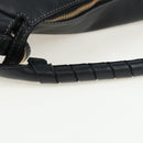Chloe Marcie Shoulder Bag Leather Black Gold Auth 200530V-8