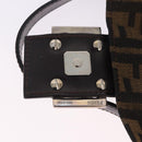 FENDI Zucca Canvas Mamma Baguette Shoulder Bag Brown Black Auth 200533V-9