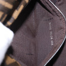 FENDI Zucca Canvas Mamma Baguette Shoulder Bag Brown Black Auth 200533V-25