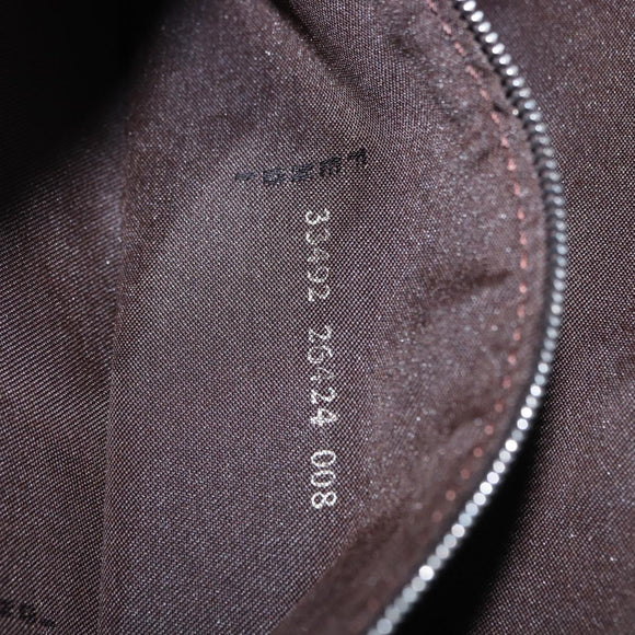 FENDI Zucca Canvas Mamma Baguette Shoulder Bag Brown Black Auth 200533V